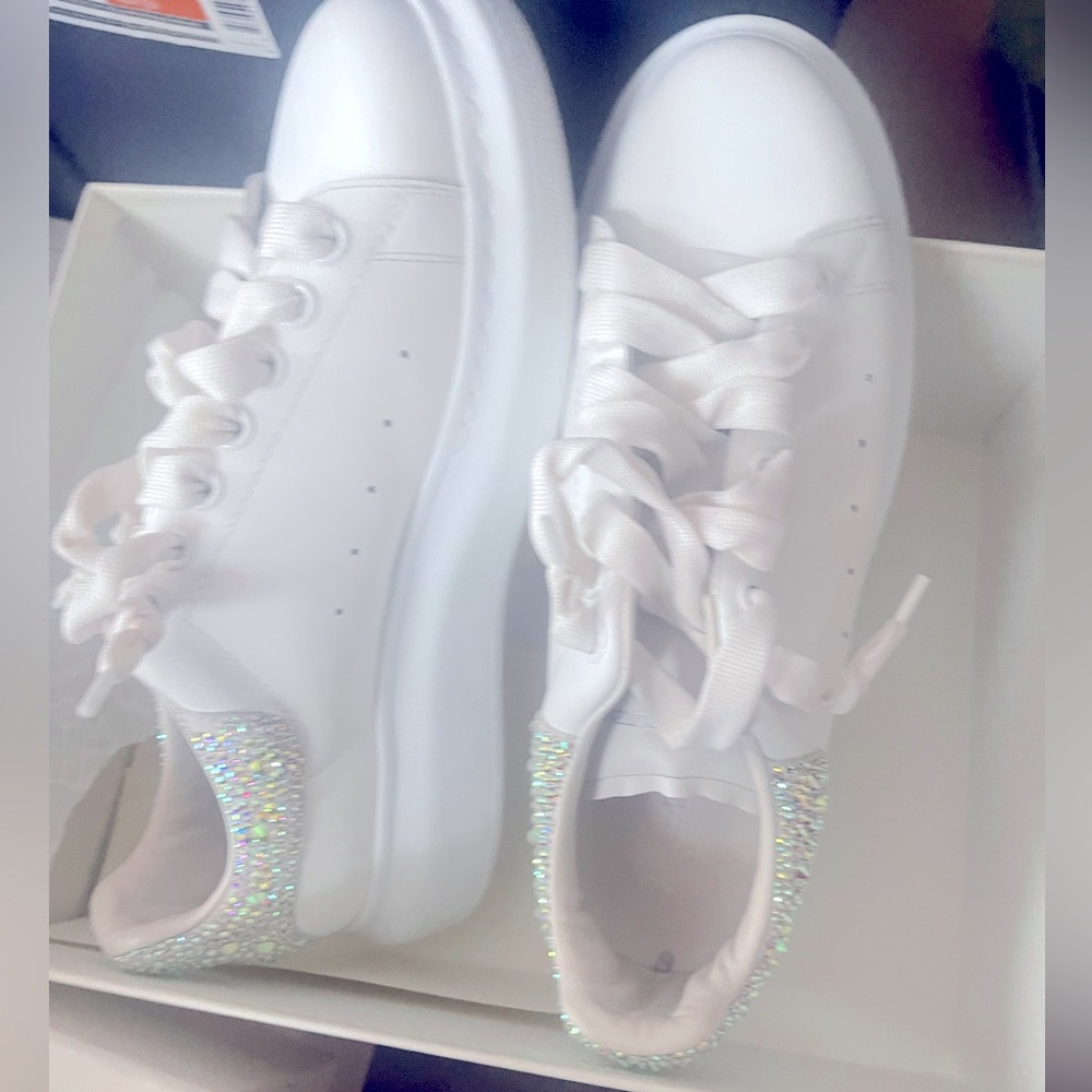 Crystal heel Alexander McQueen sneakers